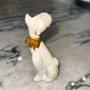 VINTAGE NAPCOWARE 1950’s LADY WHITE POODLE FIGURINE " SHE PLAYS HARD TO GET"